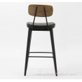 Upholstered Pub Bar Chair Metal Bar Counter Stools
